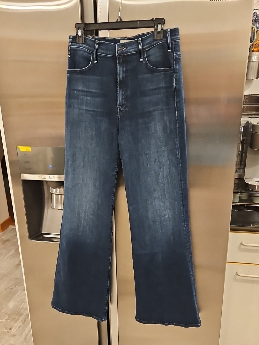 💕MOTHER💕 The Hustler Roller Sneak Jeans ~ Heirloom Blue 31 NWOT Wide Leg - Picture 11 of 16